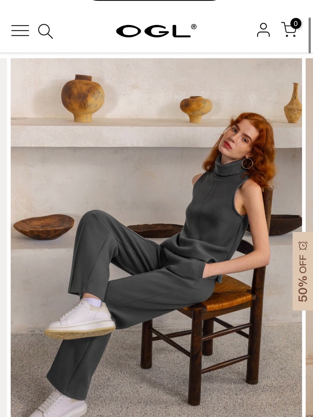 OGL Charcoal Wide Leg Pant